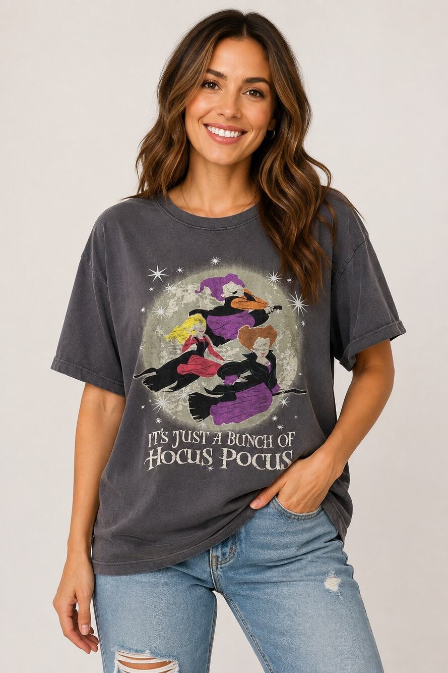 Disney Hocus Pocus Sanderson Sisters Graphic Tee Charcoal 2X Halloween Witch